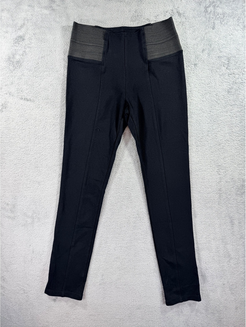 Almost Famous Black High Waist Leggings with Ribbed Waistband Size S